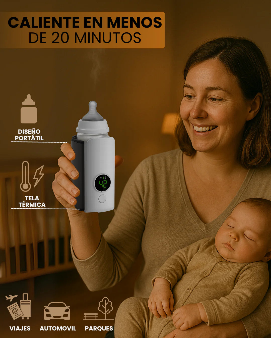 WarmGo™ Calentador de Mamadera Portátil